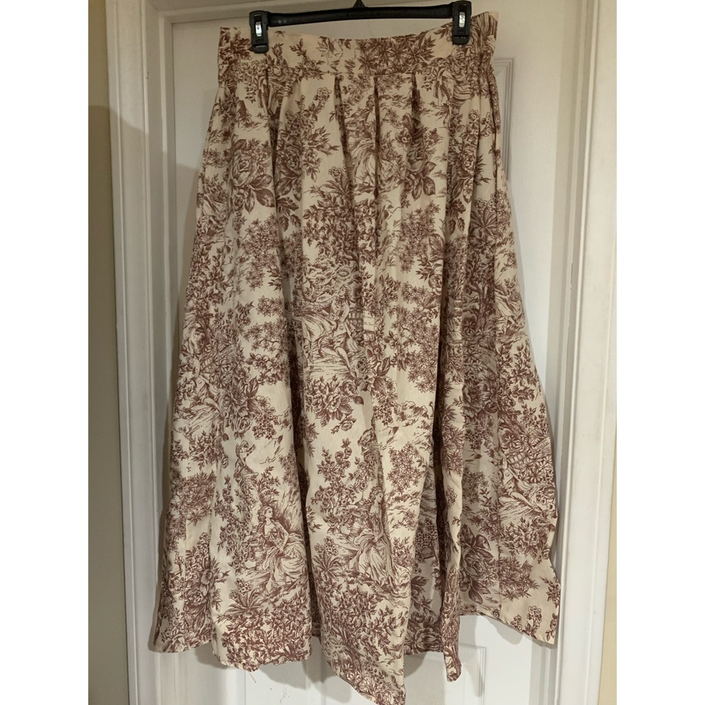 Toile de Jouy maxi skirt
